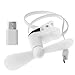 Produktbild Kofun 2In1 Micro USB & Typ C Lüfter, Micro USB & Typ C Clip Lüfter Für Samsung Xiaomi Huawei HTC Android Phone Weiß