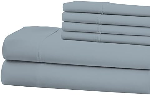 J and M Home Fashions Opulence 800 TC 6 Pc Sheet Set, Blue, Full