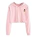 Produktbild SuperSU Frauen Herbst/Winter Hoodie Kontrastfarbe Applikationen Sweatshirt Langarm Pullover Tops Bluse Stilvolle Rollkragen Langarm Kapuzenpullover Schwarz, Pink, Wein, Gelb, Grau