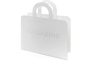 ROCKING GIFTS Revistero Metálico Blanco: Organizador de Revistas, Periódicos y Documentos | Almacenamiento Moderno para Hogar, Oficina o Sala de Espera | Diseño Vertical, Resistente y Estable