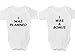 I Was Planned I Was A Bonus Twin Set Funny Babygrow Baby Vest Body Suit - Newborn