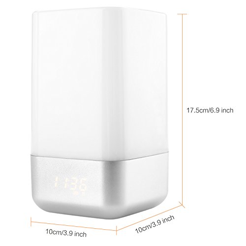 Mabor Wake-Up Light,Lichtwecker, Wecker Licht, Aufwachen mit Licht, Sonnenaufgang Simulation (Sonnenaufgangfunktion, 5 Natürlichen Wecktöne ,als RGB dimmable Stimmungslicht Touchdisplay, Digitale Wecker - 2