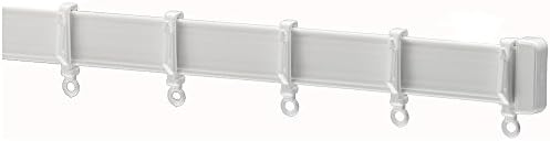 Window Curtain Track Glider Rail w/Brackets - White - 2.7m