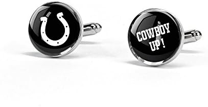 Handmade cowboy up cufflinks