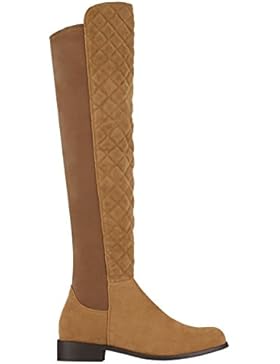 KRISP® Damen Kniehohe Stiefel mit Steppnähten