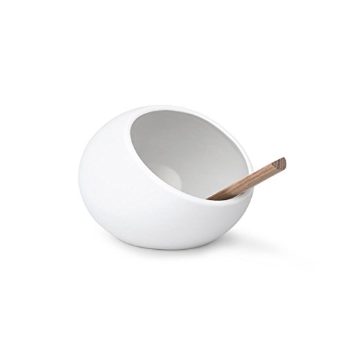 Rosendahl - Salzspender, Salzschale - für Fleur de Sel - Porzellan - mit Holzlöffel