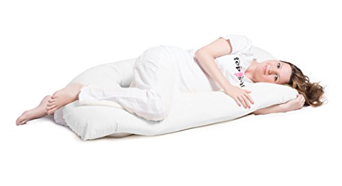 Schwangerschaftskissen, Seitenschläferkissen mit Öko-Tex Standard 100 – ergonomisch geformt – stützt Rücken und Bauch - 4