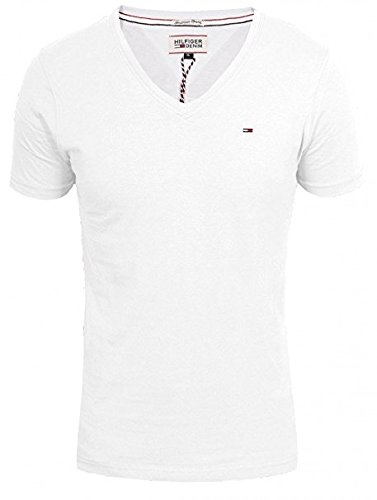 Tommy Hilfiger Panson Vneck Tshirt für Herren , Farbe:White;Größe:M