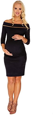 Maternity Dress Sexy Sheath Taylor Off Shoulder Charcoal M (Medium) - Maternity Clothing by MY TUMMY ®©™