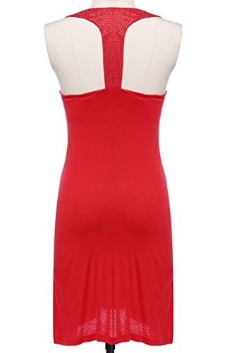 ERGEOB Damen Strass mercerisierter Baumwolle Strandkleid Sonnenschutz Kleidung Strand - 4