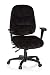 Produktbild hjh OFFICE 702303 Profi Bürostuhl Zenit XXL Stoff Schwarz ergonomischer Drehstuhl bis 150kg belastbar im Velours-Design
