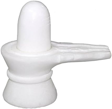 Handmade White Marble Hindu God Shiva Lingam Statue for Puja