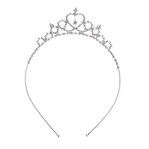 SATYAM KRAFT Hair Accessories Tiara Headband for Women and Girl Crown Hairband Tiara