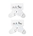 Sock Ons 6-12 Months - TWIN PACK Gift Wrap Available (White Twin Pack)