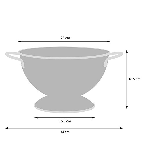 ProCook Küchensieb, Emaille, weiß, 24 cm - 5