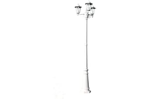 vidaXL Lampadaire extérieur triple blanc