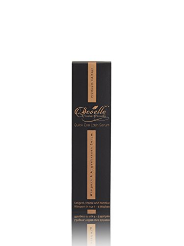 Wimpernserum 7 ml Develle Quick Eye Lash I Augenbrauenserum & Wimpernverlängerungs-Serum I schnelles Wimpernwachstum für längere & dichtere Wimpern I Wimpern-Booster I Wimpernwachstumsserum I Eyelash Activating Serum - 8