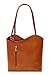 Produktbild LiaTalia Damen großartige weiche italienische Leder Piping Detail Schulter oder Rucksack Tasche mit Schutztasche - Libby z** (Nicht Piping) - Leicht gebräunt