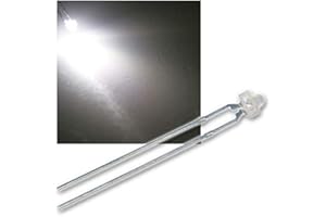 world-trading-net - 25x LED 1,8 mm Blanc Pur diffus (lentille Blanche) Set, diode électroluminescente, Filaire, diode Lumineuse, en Tant Que composant