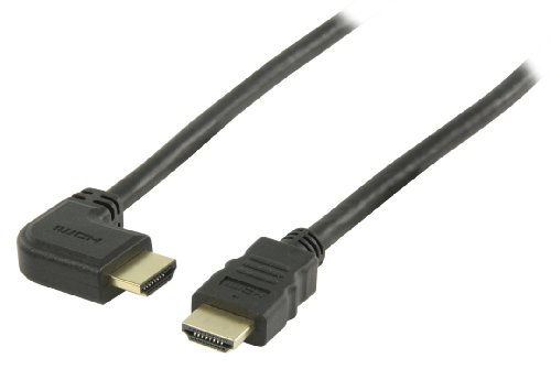 Valueline VGVP34260B10 High Speed HDMI Kabel mit Ethernet (Stecker auf Stecker, rechts gewinkelt, 1m) schwarz