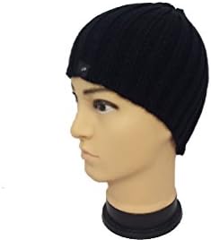 Beanie Hat Ribbed Knitted Beanie Hat Skull Cap Winter Warm Gift Black Beanie