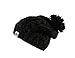 Produktbild KUSAN PK1128 Black Thick Yarn Cable Floppy Beret Beanie with Bobble Strickmütze mit Zopfmuster und Bommel Farbe: Schwarz