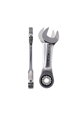 Maul-Ringratschenschlüssel kurz XS 14 mm Feinzahn doppelsechskantige Schraubenkopfaufnahme 5 Grad Drehwinkel (5°) Maulschlüssel mit gehärteter Maulöffnung - 4