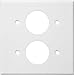 Produktbild Morris 83512 Painted Steel Wall Plate, 2 Single Receptacles, 2 Gang, 1.406" Hole Diameter, White by Morris
