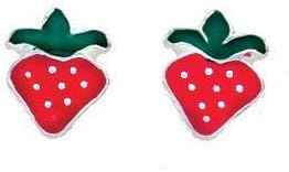 925 Strawberry Studs /Gift Box