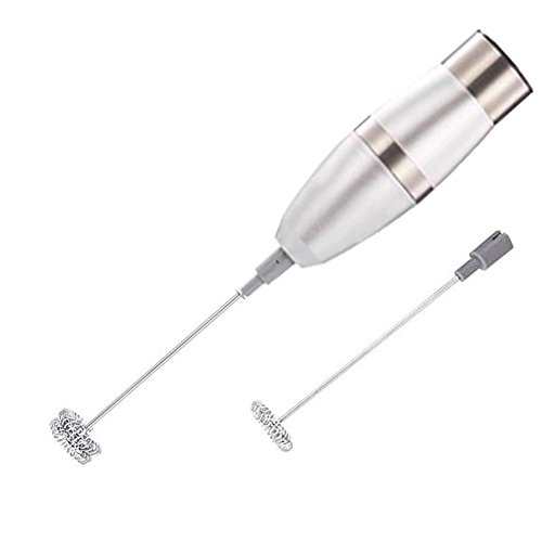 Preisvergleich Produktbild Forestwood Elektrische Milchaufschäumer Hand-Milchaufschäumer, Elektrischer Milchaufschäumer, Milchschaum, Milch Mixer, Handheld Elektrischen Mixer Doppel FrÜHling Kopf Elektrische Schneebesen