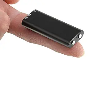 JNKC Mini Small Spy Voice Audio Recorder Super Long Storage Capacity 8GB | up to 14 Hours Recording | Date & Time Stamp | Easy to Use | Crystal Clear Digital Recording Mp3 Player (8GB)