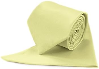 Men's Plain Tie, Matching Pocket Square. Men's Formal Ties. Smart Fromal Neck Tie For Men. Fine Satin Shine, Cream