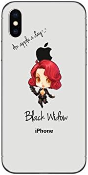 New Marvels Avenger Transparent Clear TPU Soft Case For APPLE IPHONE X BLACK WIDOW