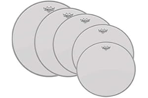 FREESOUNDGUITARS REMO AMBASSADOR COATED SABBIATA SET PELLI 12" 13" 14" 16" 22" PELLE BATTERIA ACUSTICA