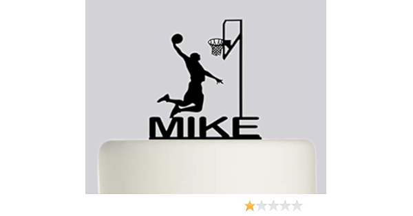 Decoration De Gateau D Anniversaire Personnalisable Avec Votre Nom Du Joueur De Basket Ball Amazon Fr Cuisine Maison
