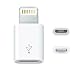 Produktbild on-net Micro USB auf Apple Lightning Adapter Connector Micro USB Adapter Lightning 8-pin Stecker USB Dock iPhone 5 6 7 Plus, iPad Pro Air mini (3 x Micro USB Lightning Adapter, Weiß)