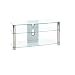 Produktbild MMT Glass TV-Tisch Fernsehtisch Regal (durchsichtig) - Passend fur 32 bis 47 Zoll LCD LED 3D Plasma Flachbildfernseher - 1000mm breit