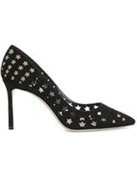Jimmy Choo Mujer ROMY85XRTBLACK Negro Cuero Zapatos Altos
