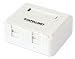 Produktbild Intellinet iwp-md sc-2e - Wandstecker für 2 Früchte Keystone mit Rollo und Schild weiß
