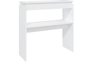 vidaXL Mesa Consola Entrada Acento Pasillo Vestíbulo Recibidor Auxiliar Decoración Hogar Casa Escritorio de Madera Contrachapada Blanco 80x30x80 cm