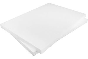 MCE-Commerce Panneaux en polystyrène rectangulaires A3-2 pièces pour le bricolâge, le modélisme et les projets créatifs - dimensions 29,7x42x2 cm