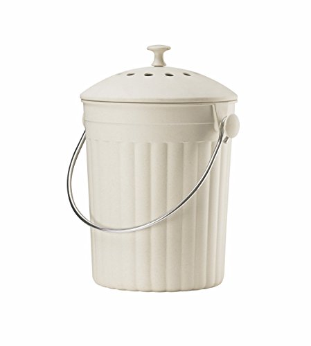 Neue Lebensmittel Eco Komposteimer / Abfalleimer, Cremefarben
