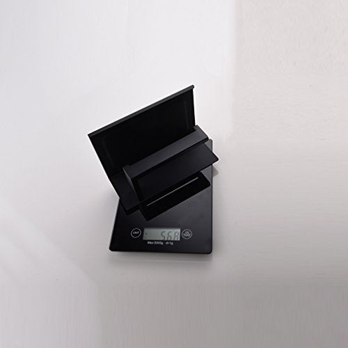 ubeegol 2in1 Toilettenpapierhalter mit Bücherregal WC-Wandmontage Ersatzrollenhalter mit 3 Jahre Garantie – Schwarz - 5