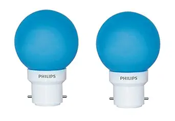 Philips Deco Mini 0.5-Watt B22 Base LED Bulb (Blue and Pack of 2)