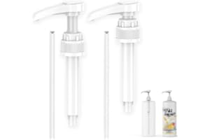 MELLBREE Dosierpumpe 1L Sirup für 28/410 Gewindebehälter，Einfach zu konfigurierende 1:80 Sportgetränke，Wiederverwendbarer Pumpspender mit Lock-Funktion, Einzelverpackung (2 Stück)