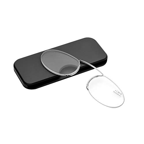 YUNCAT Lunette loupe sans Branche Les Lunettes De Lecture S'Attachent Partout avec Un Capsule Universel Monture Étui Unisex 3 Couleurs et 6 Graduations