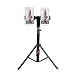 Produktbild Leslaur Dual Smartphone Live Streaming Tabletop Aluminiumlegierung 5-Section Selfie Stick mit Handy-Fernbedienung für iPhone Huawei Sumsang Handys für ILDC Kamera DV für GoPro Hero Series