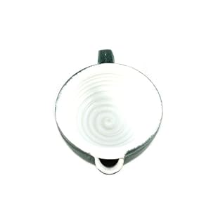 korium Shaving Scuttle White 'n Green - handmade ceramics - Image 5