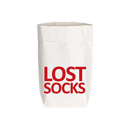17;30 Paperbag Gr. S Lost Socks weiß/rot