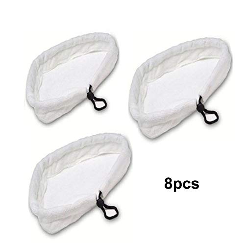 Preisvergleich Produktbild Hemore 8er Set Steam Mop Bodenwischer, dreieckig, Ersatzbezug